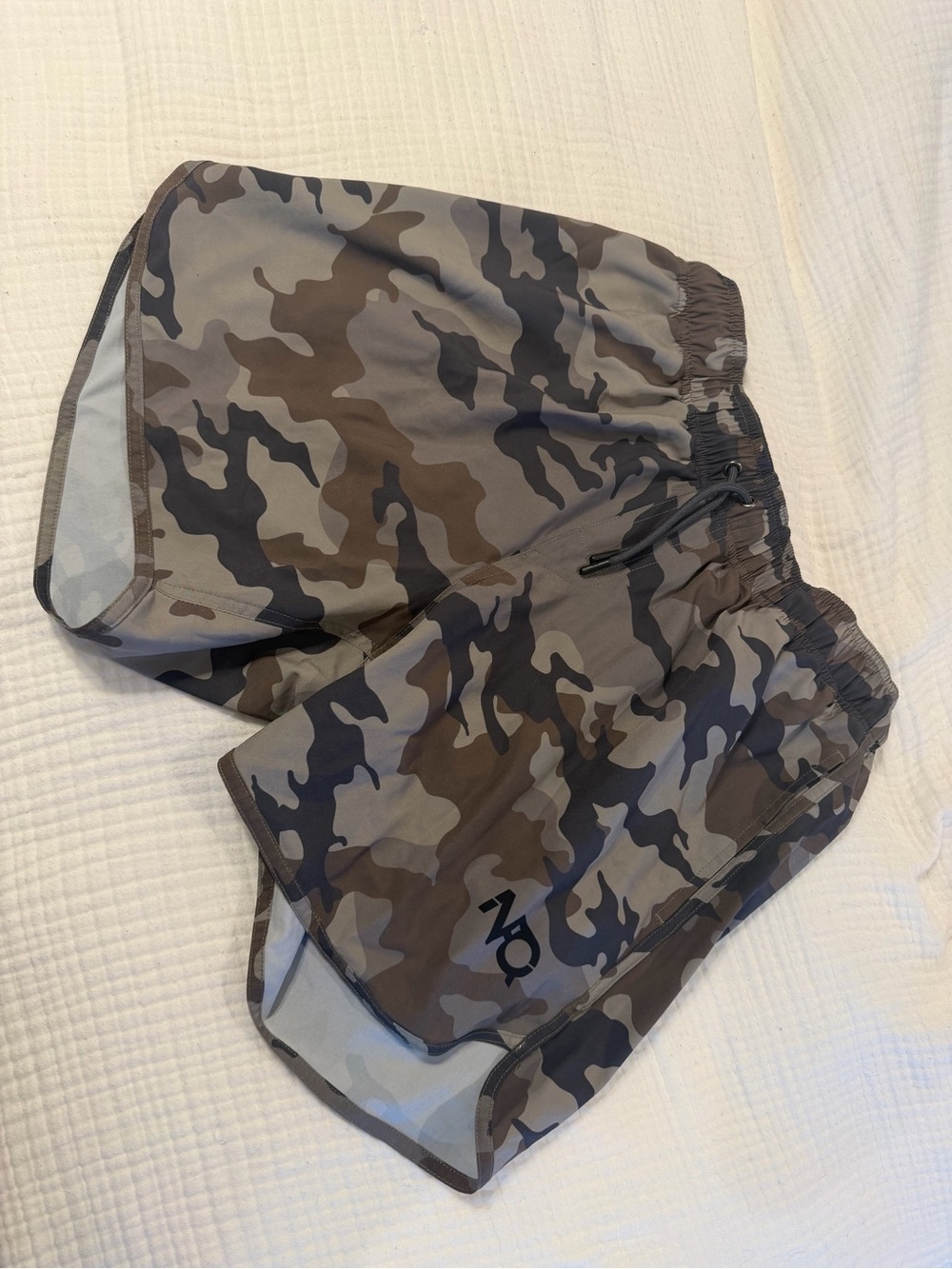 Men's Camo Performance Running Shorts - Brown/Gray